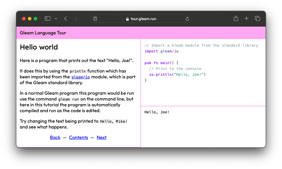 A Gleam project being created and compiled with dependencies from both targets